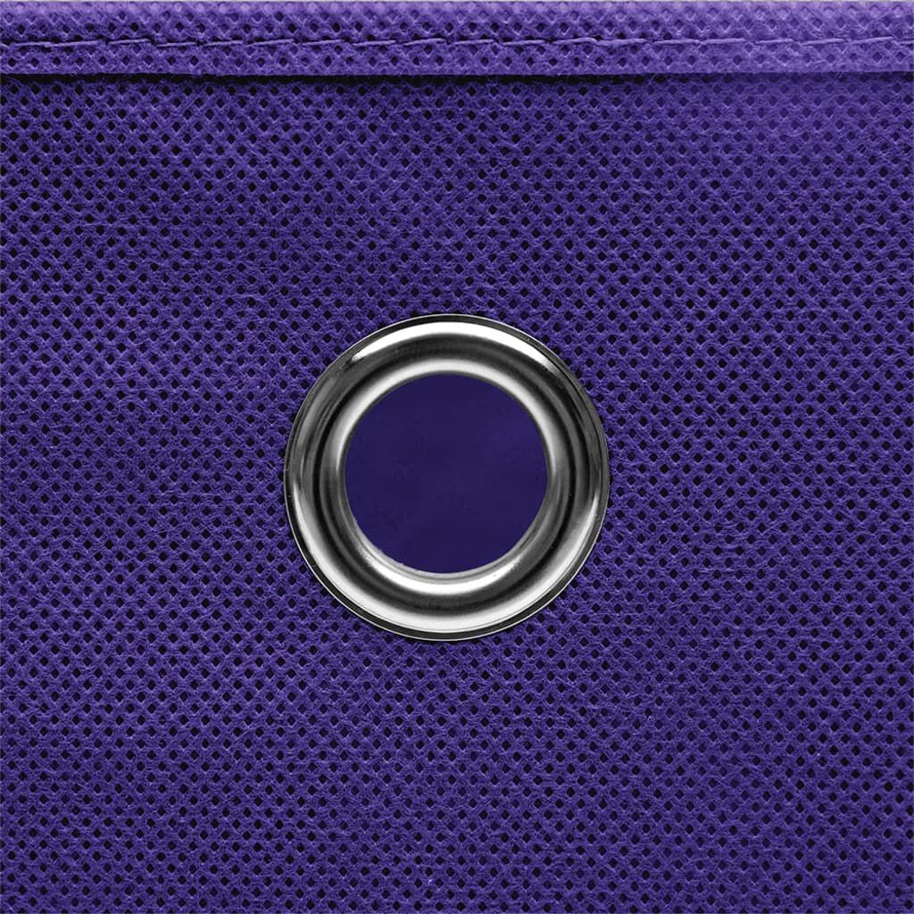 vidaXL Storage Boxes 4 pcs Non-woven Fabric 28x28x28 cm Purple