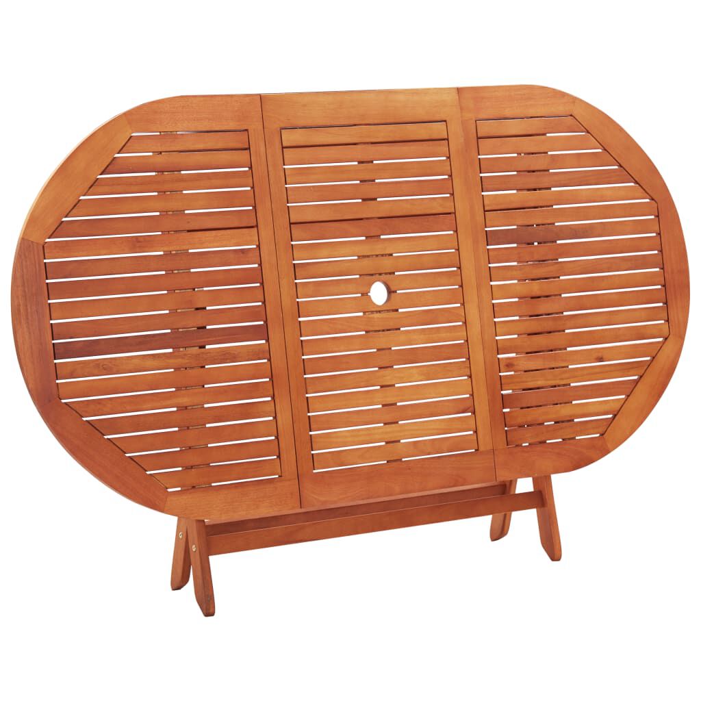 vidaXL 7 Piece Folding Outdoor Dining Set Solid Eucalyptus Wood