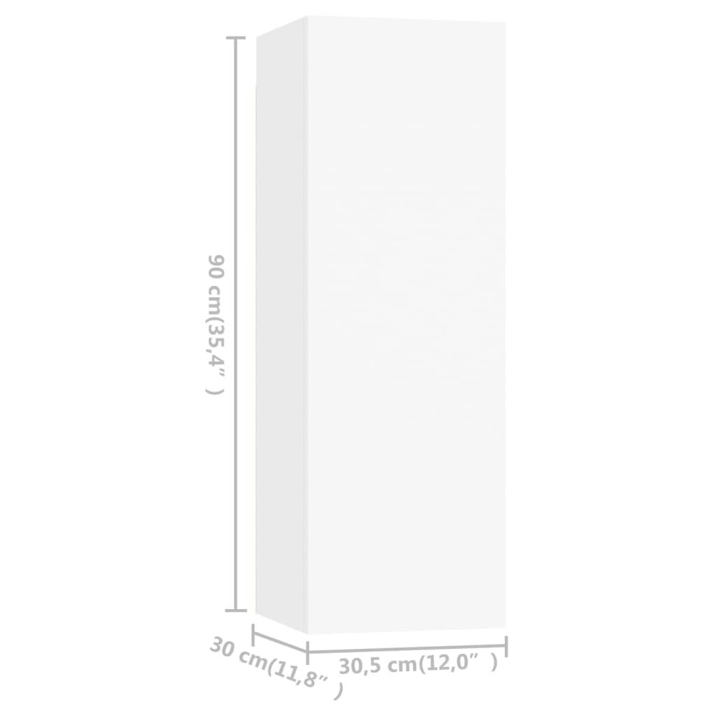 vidaXL 3 Piece TV Cabinet Set White Engineered Wood