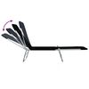 vidaXL Folding Sun Loungers 2 pcs Steel and Fabric Black