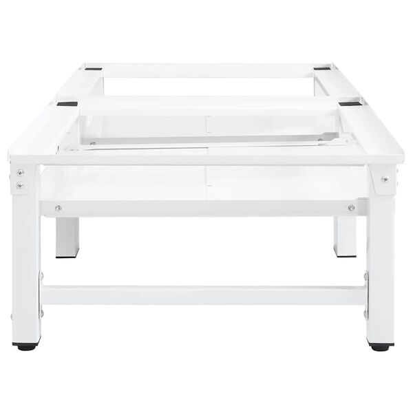 vidaXL Washing and Drying Machine Pedestal with Pull-out Shelves White