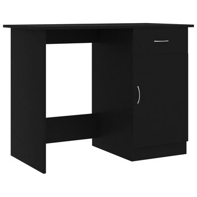 vidaXL Desk Black 100x50x76 cm Engineered Wood, black vidaXL Desk Black 100x50x76 cm Engineered Wood