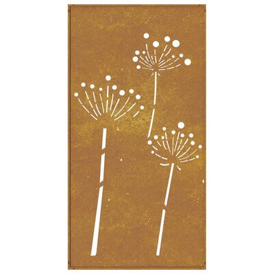 vidaXL Garden Wall Decoration 105x55 cm Corten Steel Flower Design,  vidaXL Garden Wall Decoration 105x55 cm Corten Steel Flower Design