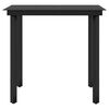 vidaXL 3 Piece Garden Dining Set with Cushions Black