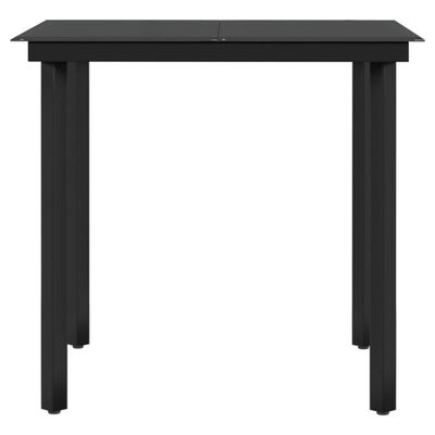 vidaXL 3 Piece Garden Dining Set with Cushions Black, black vidaXL 3 Piece Garden Dining Set with Cushions Black