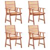 vidaXL Outdoor Dining Chairs 4 pcs Solid Acacia Wood