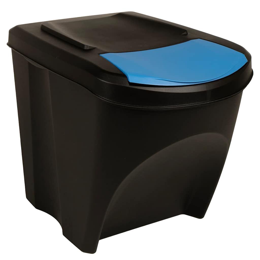 vidaXL Stackable Dustbins 3 pcs Anthracite 75 L