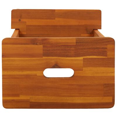 vidaXL 2 Step Stool 40x38x50 cm Solid Wood Acacia