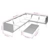 vidaXL 7 Piece Garden Lounge Set with Cushions Poly Rattan Dark Grey