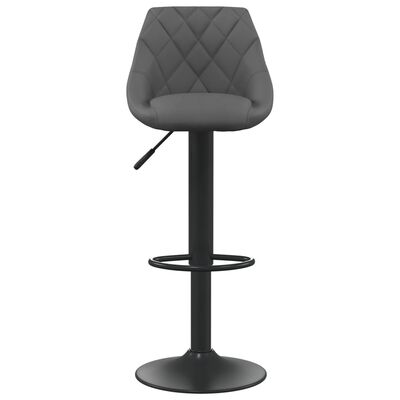 vidaXL Bar Stools 2 pcs Dark Grey Velvet, dark grey vidaXL Bar Stools 2 pcs Dark Grey Velvet