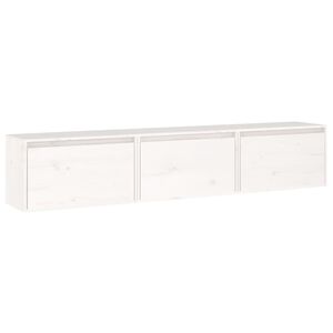 vidaXL TV Cabinet | Set of 3 | White | Solid pinewood | Medium | TV Cabinet