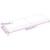 vidaXL Table Top Light Brown 120x40x(2-4) cm Treated Solid Wood Oak