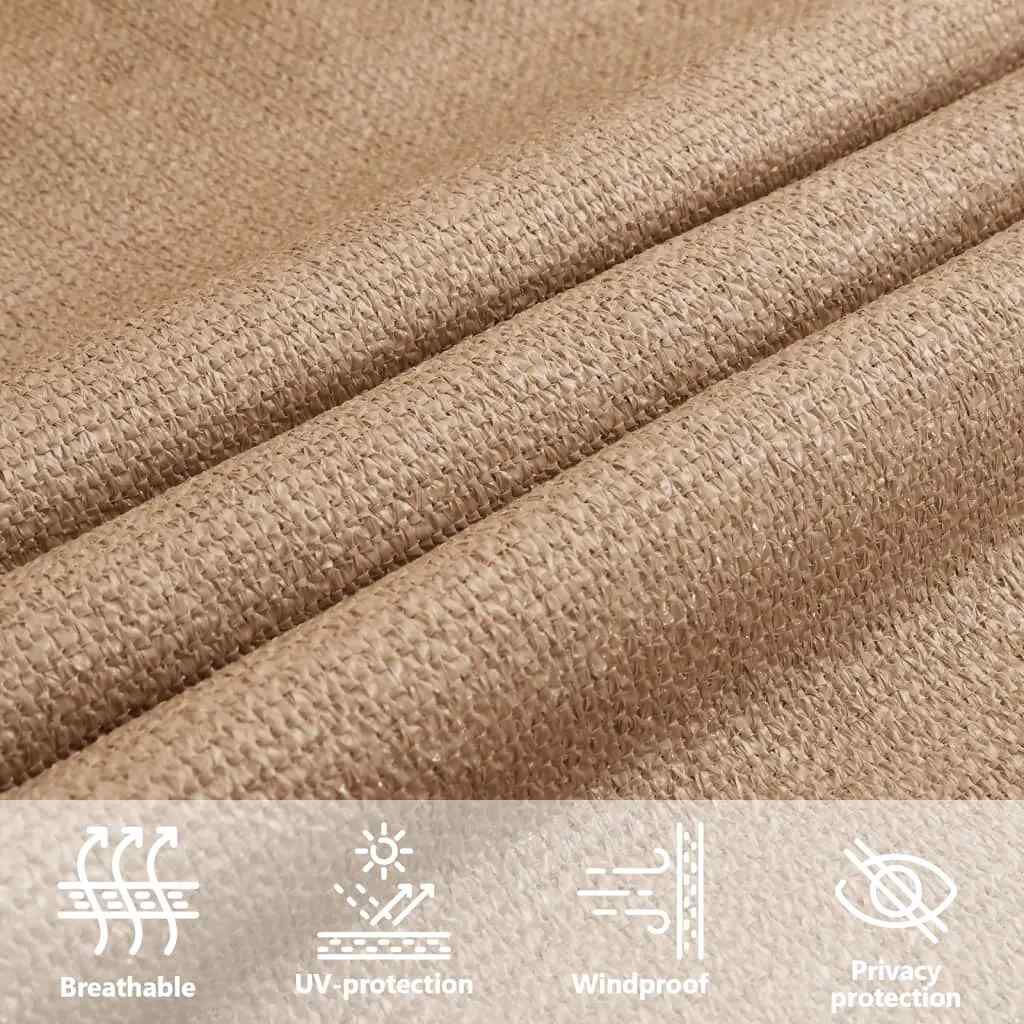 vidaXL Sunshade Sail 160 g/m² Taupe 6x8 m HDPE