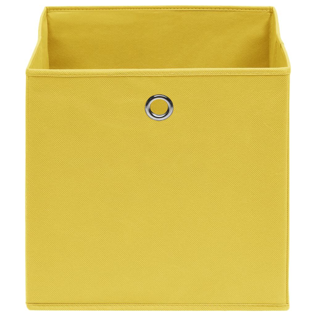 vidaXL Storage Boxes 4 pcs Non-woven Fabric 28x28x28 cm Yellow