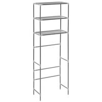 vidaXL 3-Tier Storage Rack over Toilet Silver 53x28x169 cm, silver vidaXL 3-Tier Storage Rack over Toilet Silver 53x28x169 cm