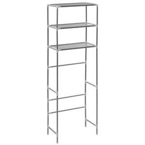 vidaXL 3-Tier Storage Rack over Toilet Silver 53x28x169 cm