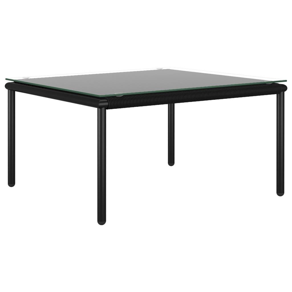 vidaXL 8 Piece Garden Lounge Set with Cushions Black PVC