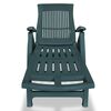 vidaXL Sun Lounger with Footrest Plastic Green
