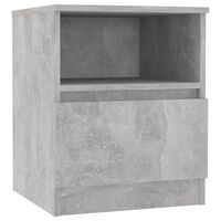 vidaXL Bed Cabinet Concrete Grey 40x40x50 cm Engineered Wood, concrete grey vidaXL Bed Cabinet Concrete Grey 40x40x50 cm Engineered Wood