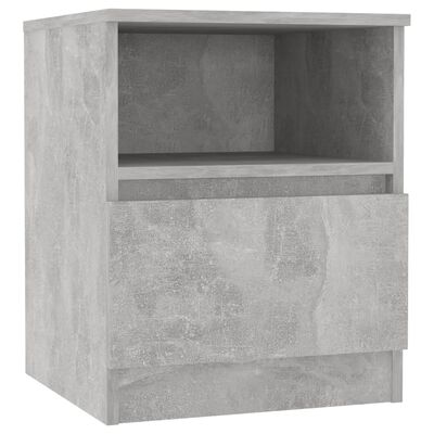 vidaXL Bed Cabinet Concrete Grey 40x40x50 cm Engineered Wood, concrete grey vidaXL Bed Cabinet Concrete Grey 40x40x50 cm Engineered Wood