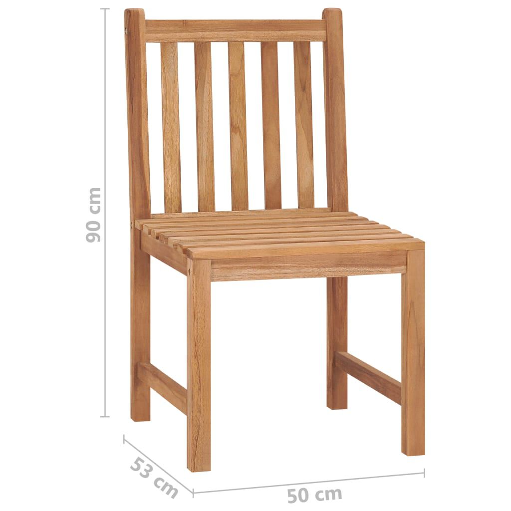 vidaXL Garden Chairs 4 pcs Solid Teak Wood