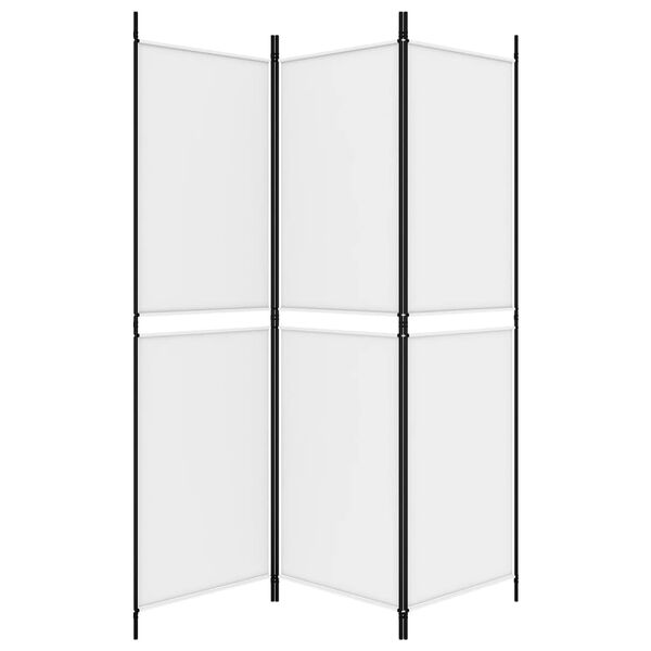 vidaXL 3-Panel Room Divider White 150x180 cm Fabric