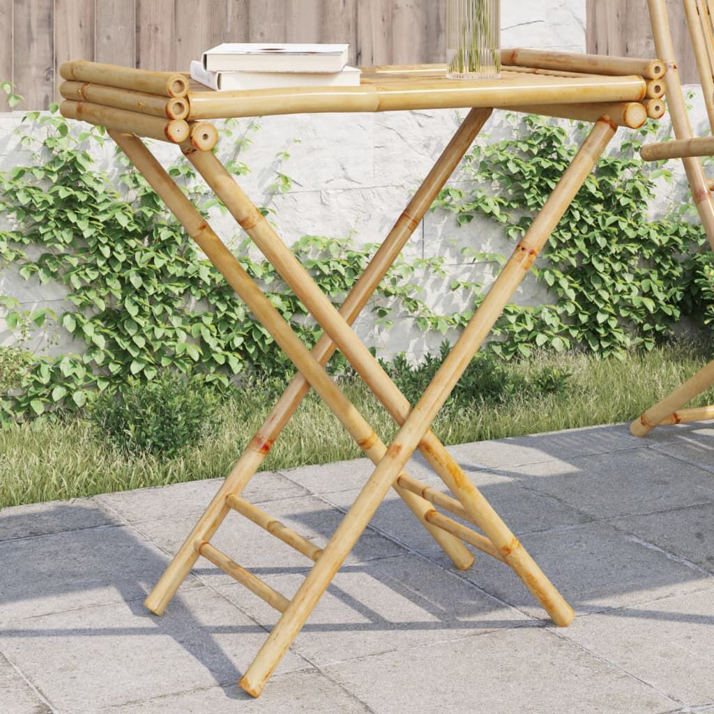 vidaXL Folding Tray Table 70.5x42.5x80 cm Bamboo
