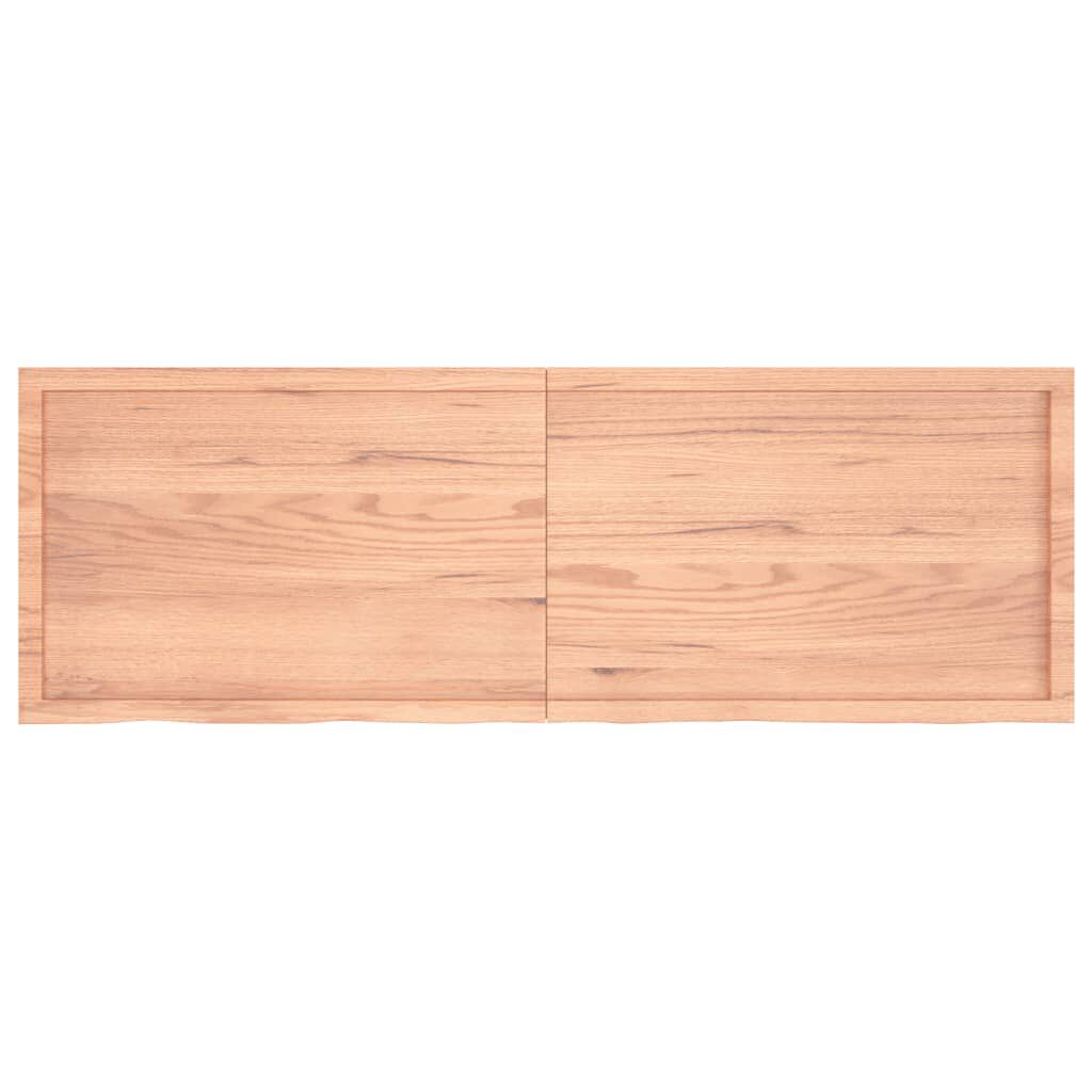 vidaXL Bathroom Countertop Light Brown 180x60x(2-4)cm Treated Solid Wood
