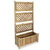 vidaXL Garden Raised Bed with Trellis Bamboo 70 cm