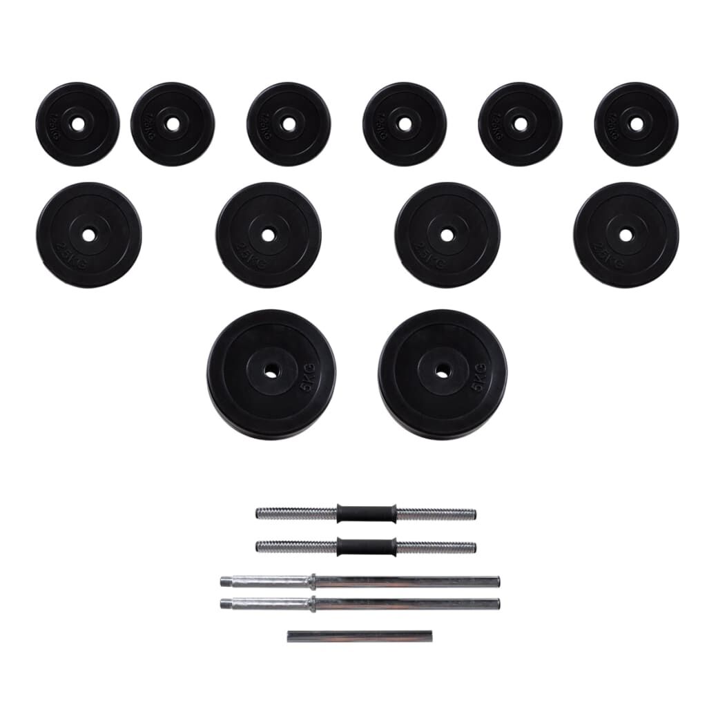 vidaXL Barbell +2 Dumbbell Set 30.5kg