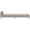 vidaXL Bed Frame without Mattress Light Grey 92x187 cm Single Fabric