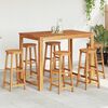 vidaXL Bar Stools 6 pcs Solid Acacia Wood