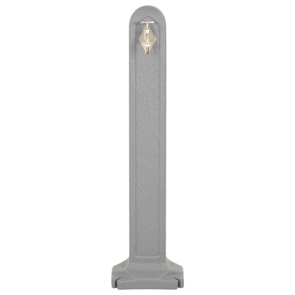 vidaXL Garden Tanker with Faucet Light Grey Stone Look