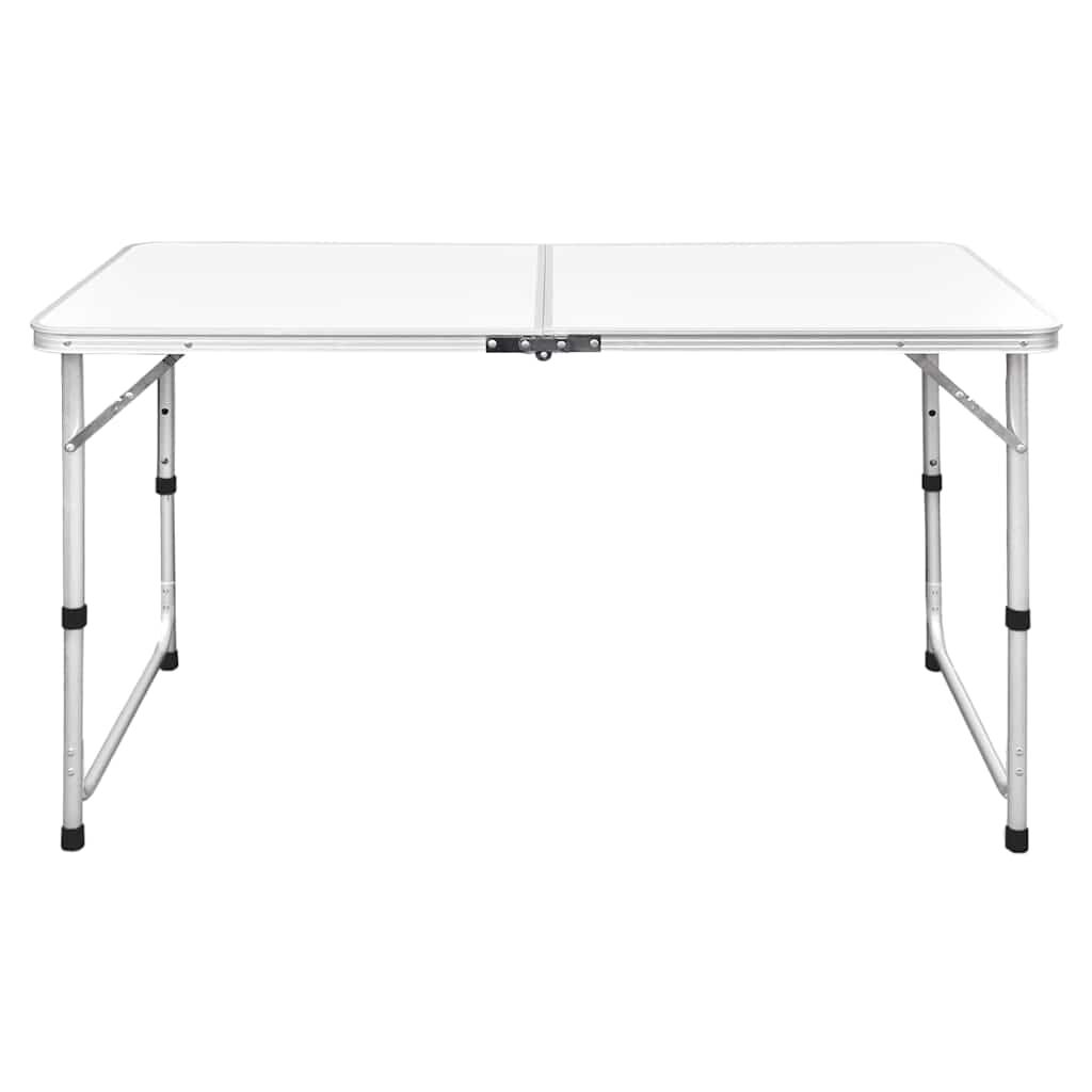 vidaXL Foldable Camping Table Height Adjustable Aluminium 120 x 60 cm