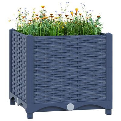 vidaXL Raised Bed 40x40x38 cm Polypropylene, blue grey vidaXL Raised Bed 40x40x38 cm Polypropylene