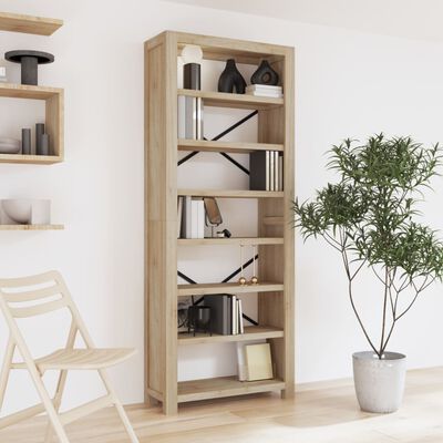 vidaXL 7-Tier Bookcase 80x30x200 cm Solid Wood Acacia,  vidaXL 7-Tier Bookcase 80x30x200 cm Solid Wood Acacia