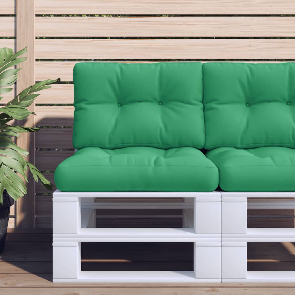 vidaXL Pallet Cushion Green 50x40x12 cm Fabric