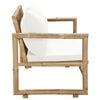 vidaXL 2 Seater Garden Sofa with Cushions Bamboo