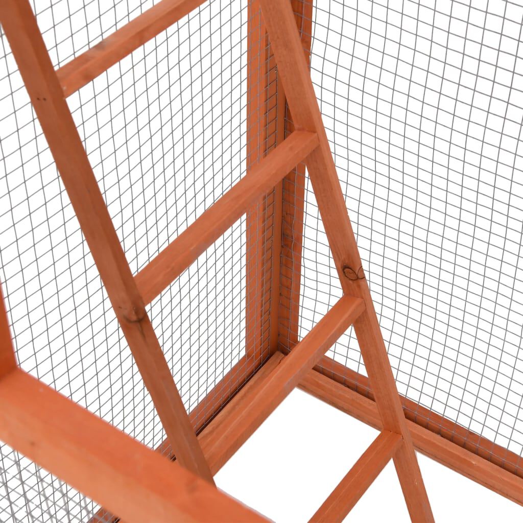 vidaXL Bird Cage 68x62x166 cm Solid Firwood