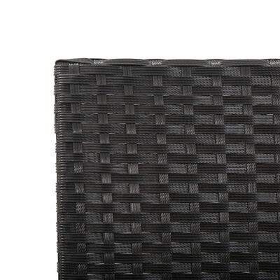 vidaXL Garden Bench with Cushions 176 cm Black Poly Rattan, black vidaXL Garden Bench with Cushions 176 cm Black Poly Rattan