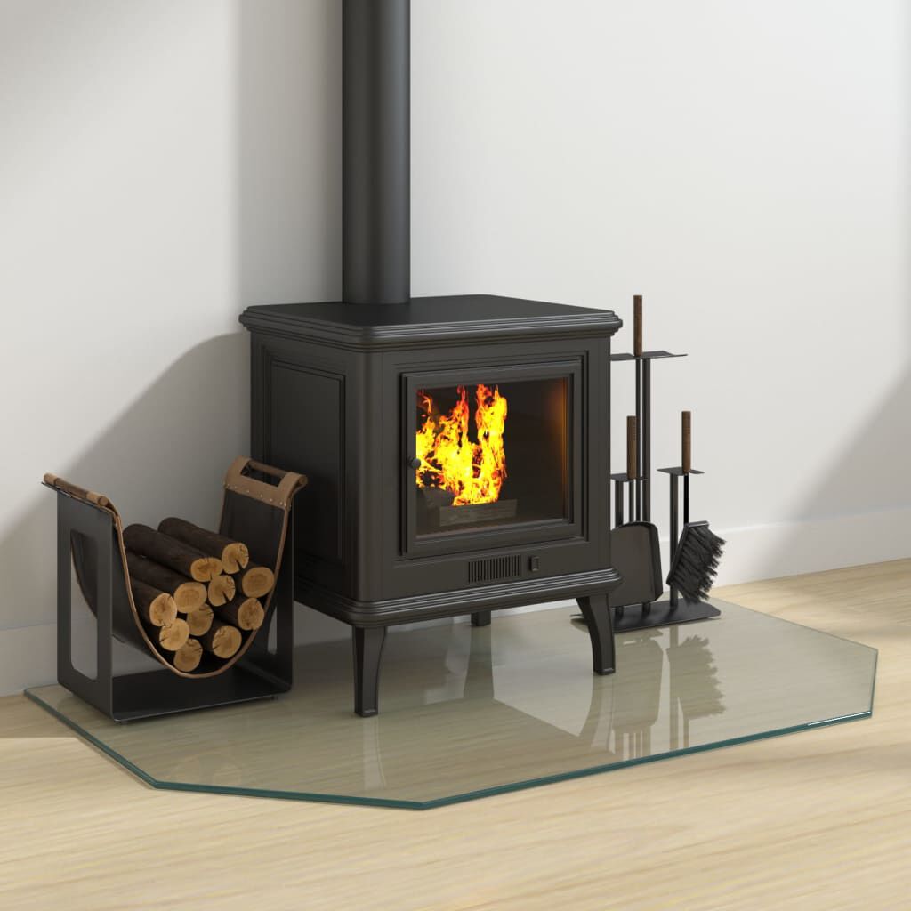 vidaXL Fireplace Glass Plate Hexagon 100x60 cm