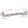 vidaXL 6 Piece Garden Sofa Set with Cushions Grey Poly Rattan