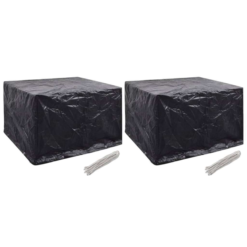vidaXL Garden Furniture Covers 2 pcs 8 Eyelets 135x135x90 cm