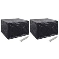 vidaXL Garden Furniture Covers 2 pcs 8 Eyelets 135x135x90 cm