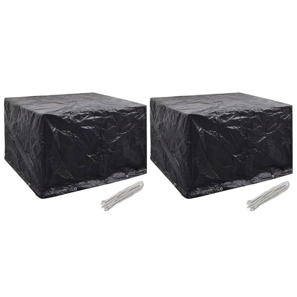 vidaXL Garden Furniture Covers 2 pcs 8 Eyelets 135x135x90 cm