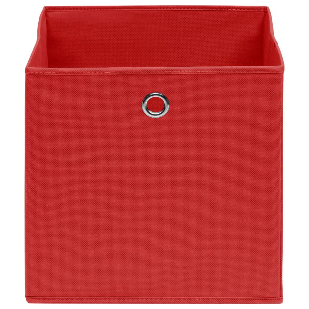 vidaXL Storage Boxes 10 pcs Non-woven Fabric 28x28x28 cm Red