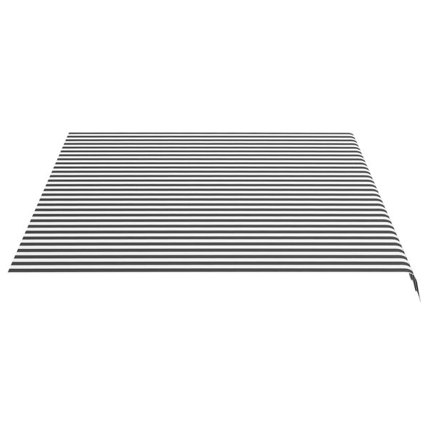 vidaXL Replacement Fabric for Awning Anthracite and White 4x3 m