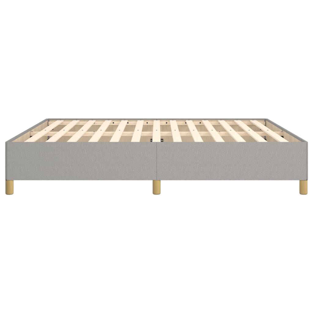 vidaXL Bed Frame without Mattress Light Grey 180x200 cm Super King Fabric