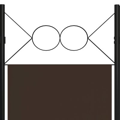 vidaXL 5-Panel Room Divider Brown 200x180 cm, brown vidaXL 5-Panel Room Divider Brown 200x180 cm