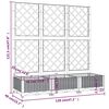 vidaXL Garden Planter with Trellis Blue Grey 120x40x121.5 cm PP